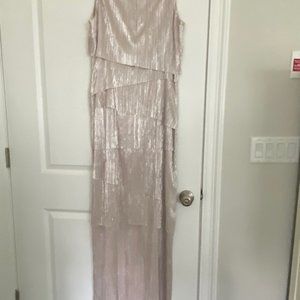 Alexa Marie Silver Pink Shimmery Formal Dress